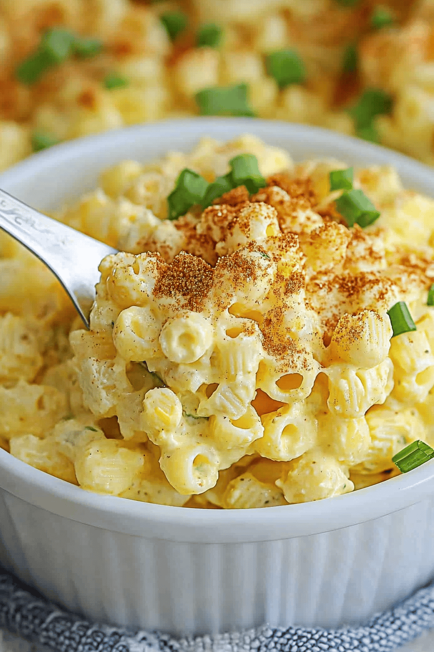 Easy Deviled Egg Pasta Salad Recipe Final Dish Presentation