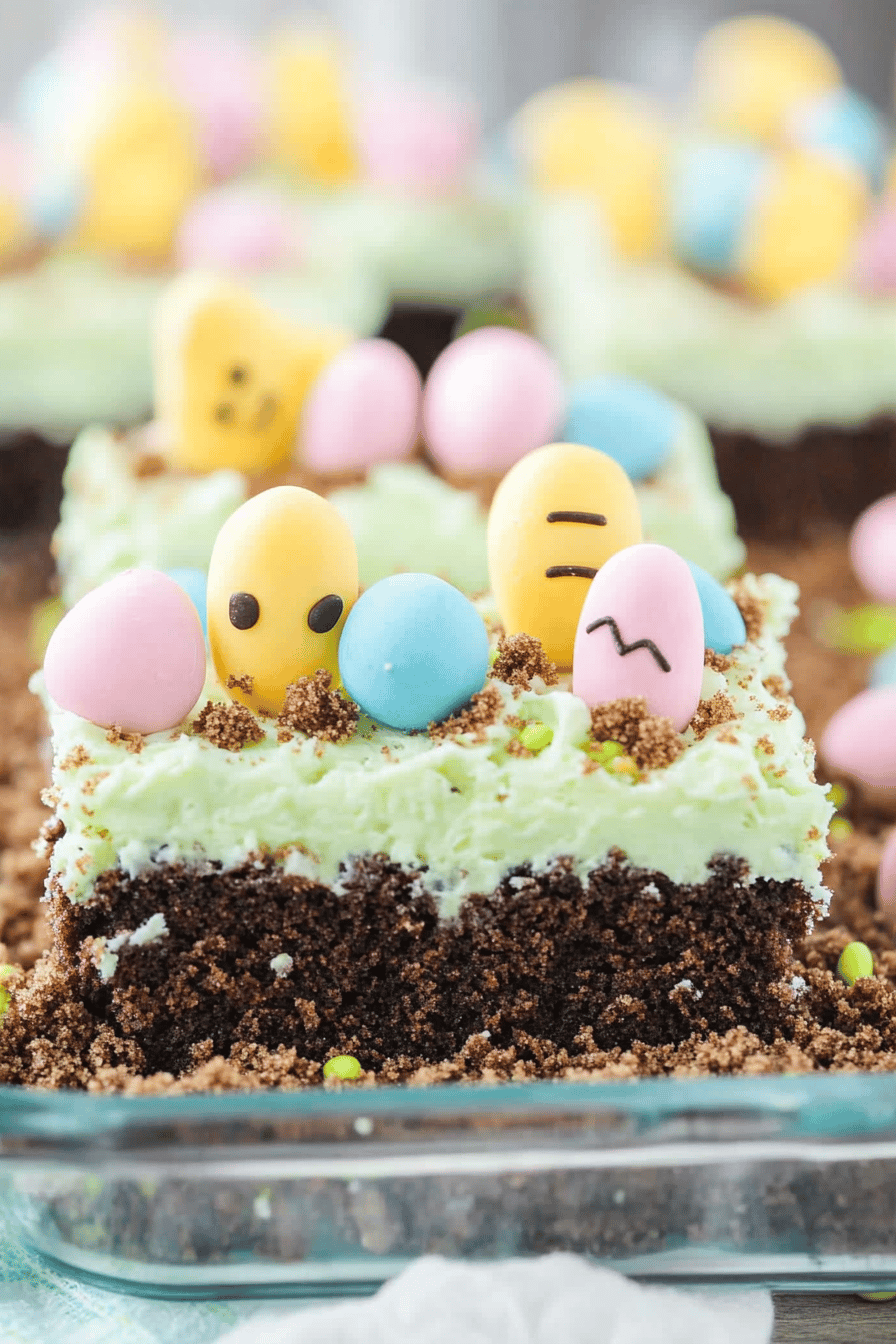 Easy Easter Dirt Cake Recipe Final Dish Presentation