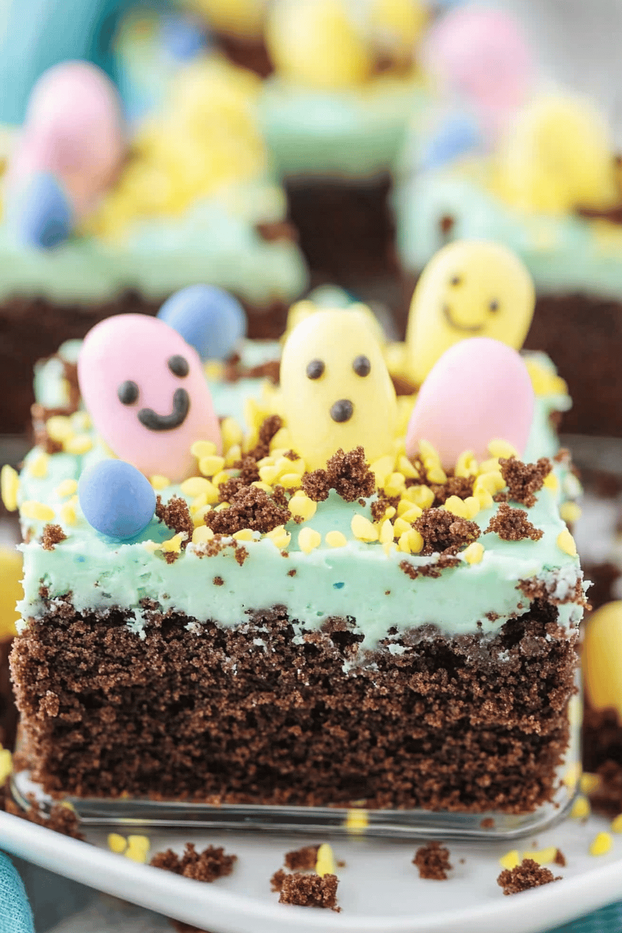 Easy Easter Dirt Cake Recipe Final Dish Presentation