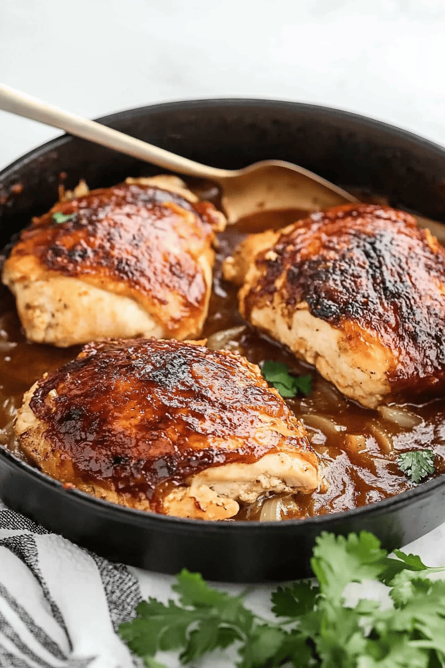 Easy French Onion Chicken Bake Recipe Final Dish Presentation