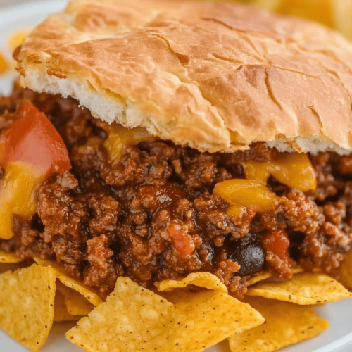Easy Frito Pie Sloppy Joes Recipe