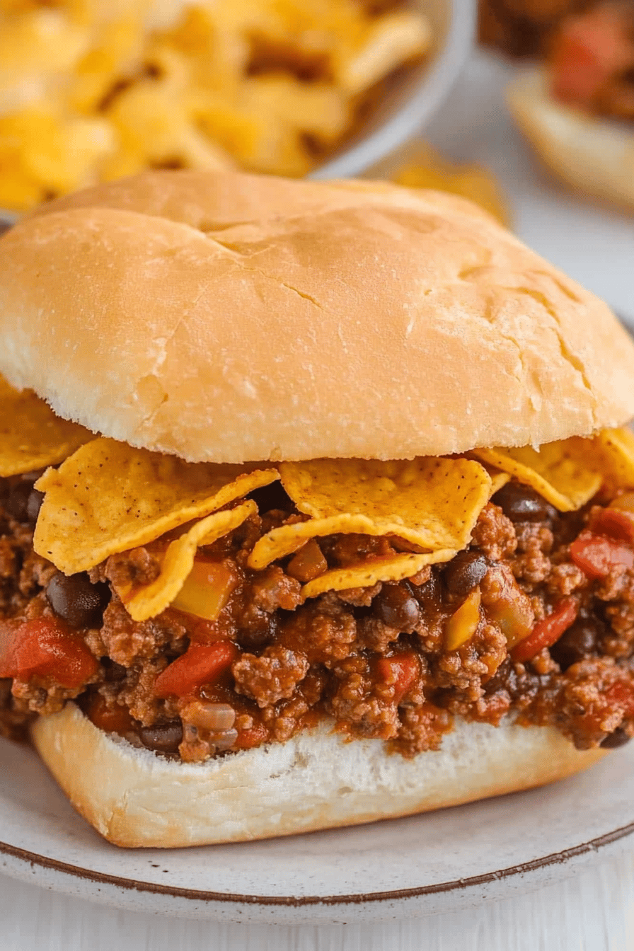 Easy Frito Pie Sloppy Joes Recipe ingredients