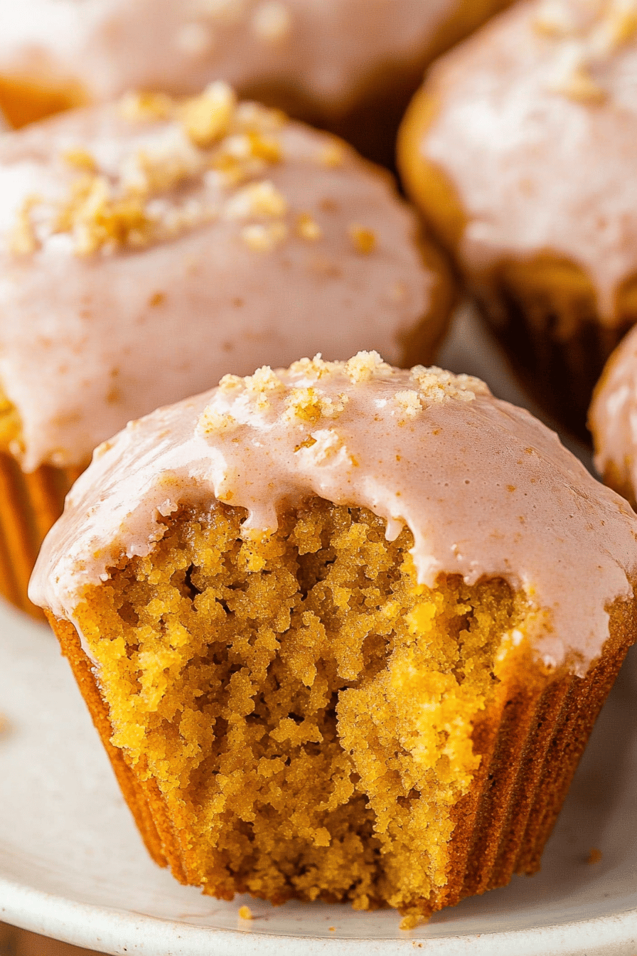 Easy Glazed Pumpkin Donut Muffins Final Dish Presentation