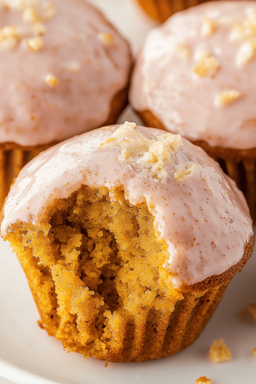 Easy Glazed Pumpkin Donut Muffins Final Dish Presentation