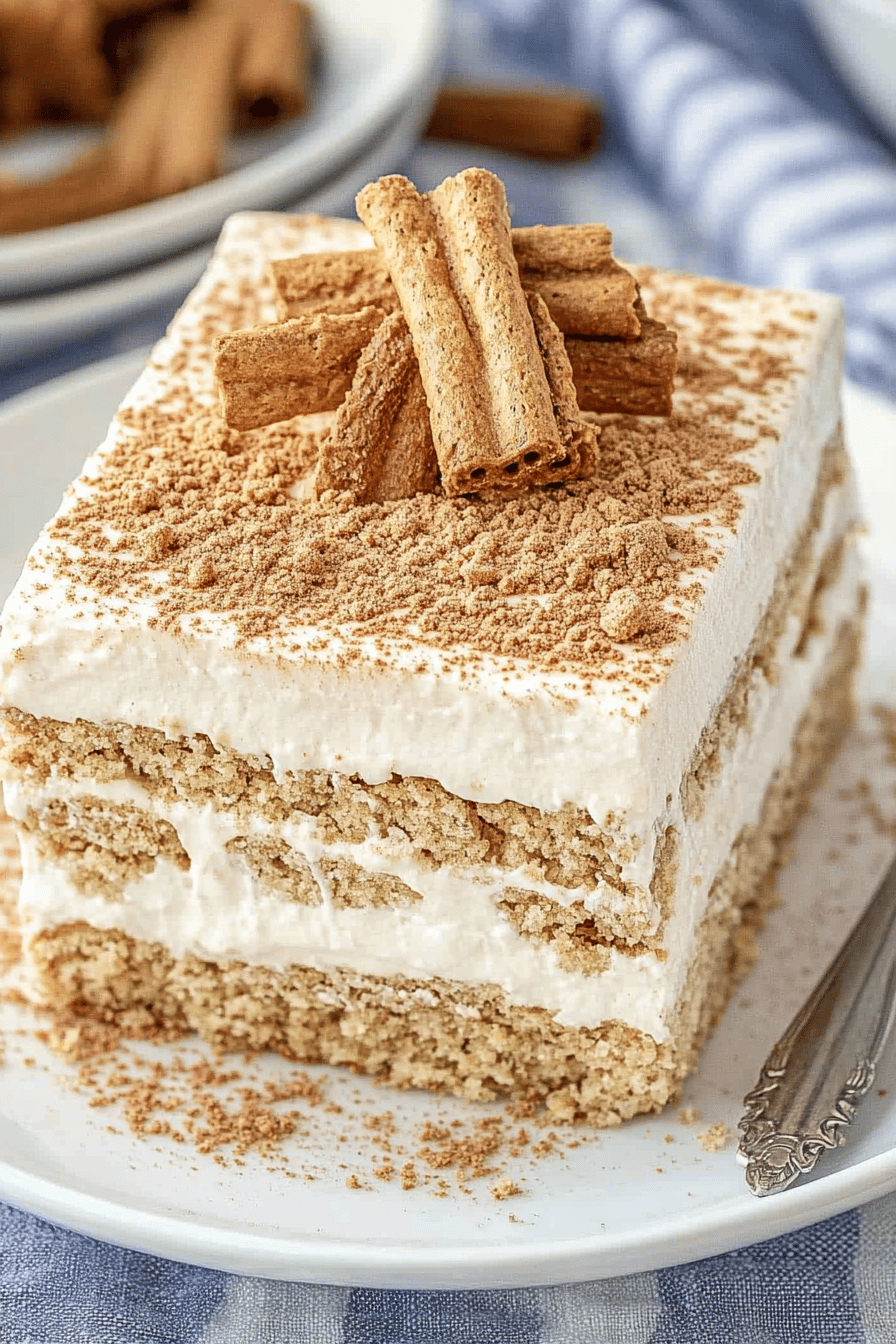 Easy Graham Cracker Icebox Cake Recipe Final Dish Presentation