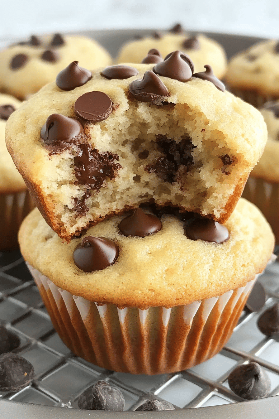 Easy Greek Yogurt Banana Chocolate Chip Muffins Final Dish Presentation