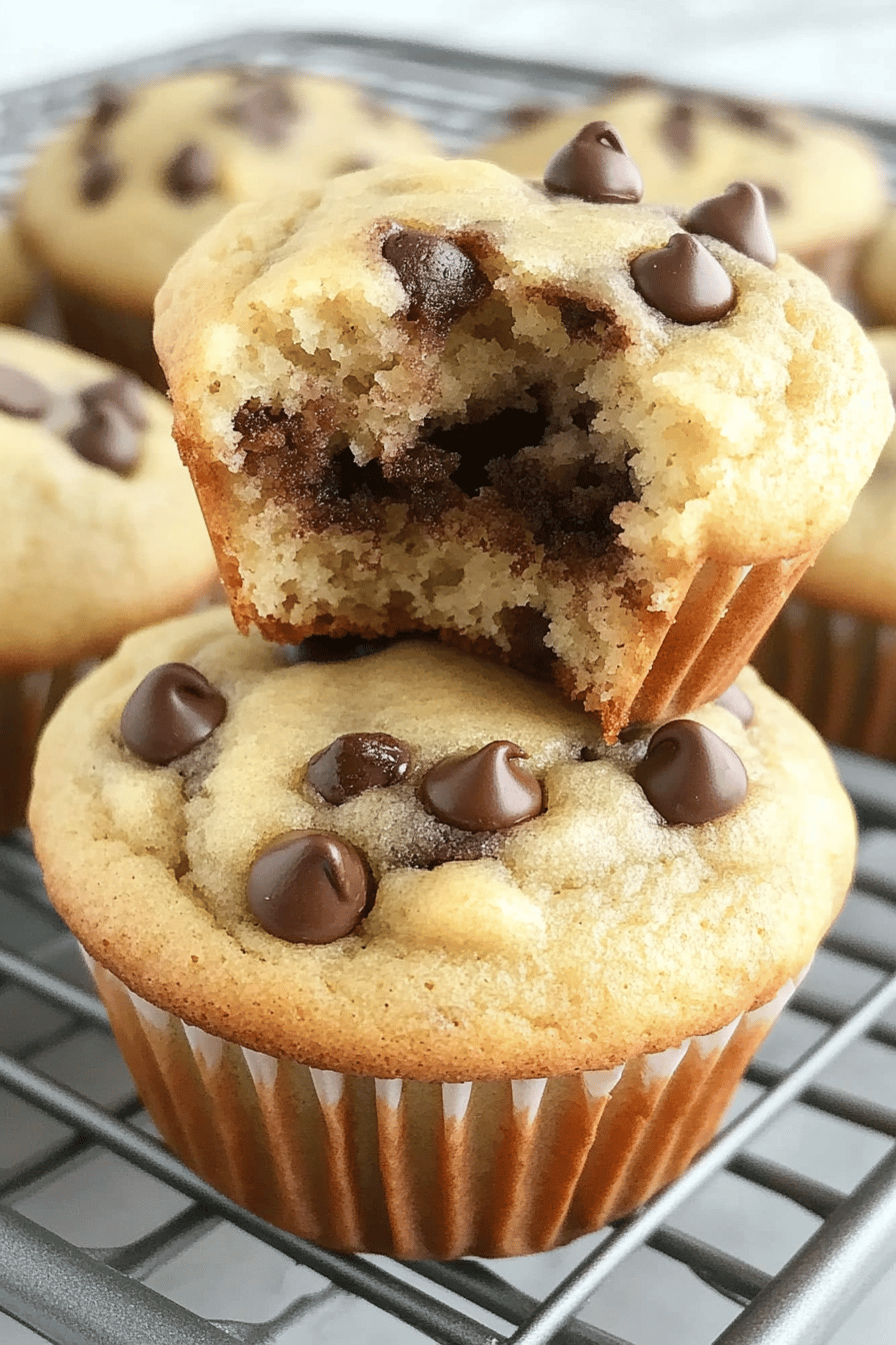 Easy Greek Yogurt Banana Chocolate Chip Muffins Final Dish Presentation