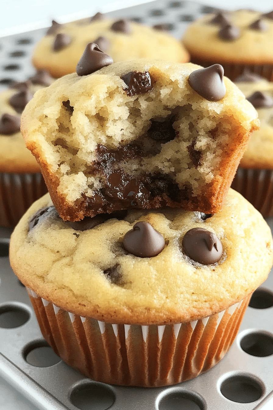 Easy Greek Yogurt Banana Chocolate Chip Muffins
