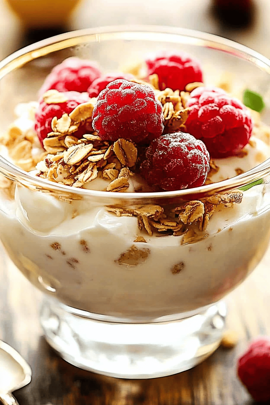 Easy Greek Yogurt with Granola Recipe Final Dish Presentation