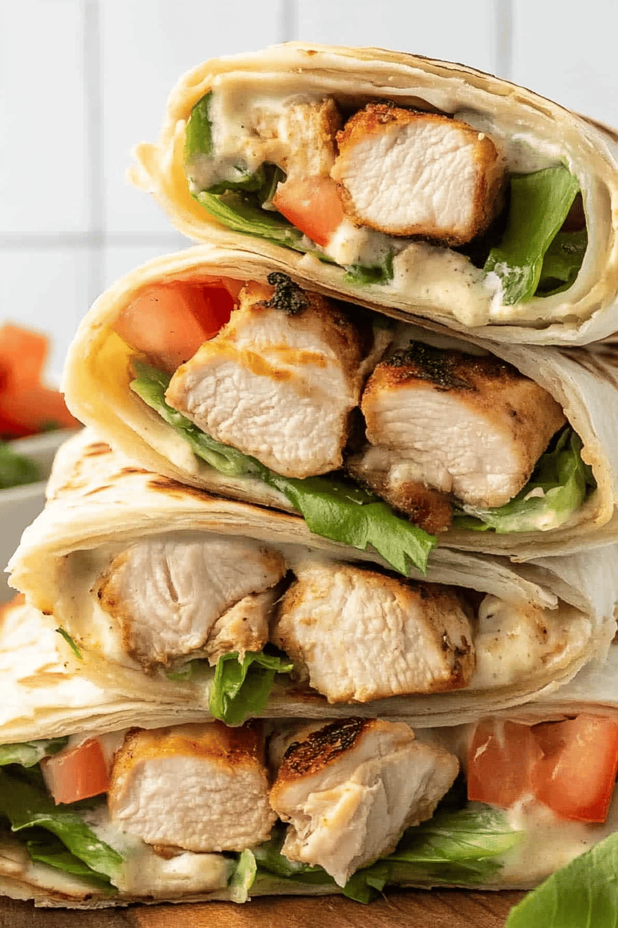 Easy Grilled Chicken Wrap Recipe Final Dish Presentation