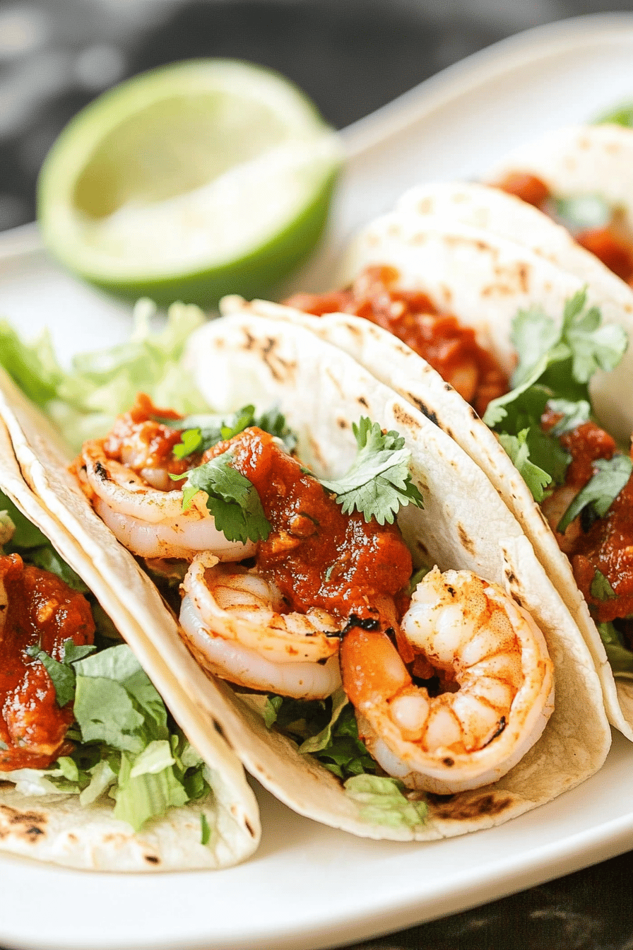 Easy Grilled Shrimp Tacos Recipe Final Dish Presentation