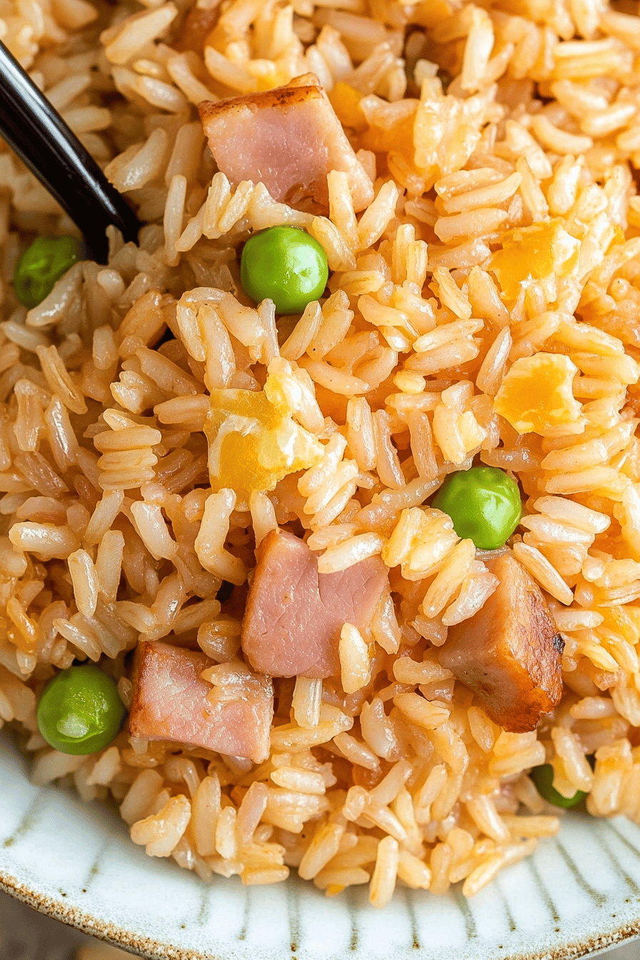 Easy Ham Fried Rice Recipe ingredients