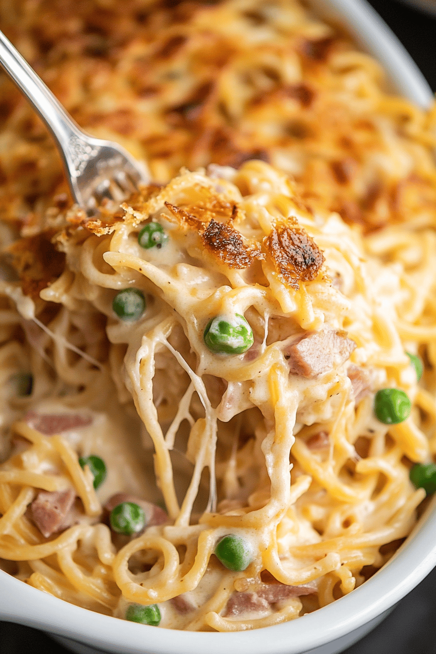 Easy Ham Tetrazzini Recipe Final Dish Presentation