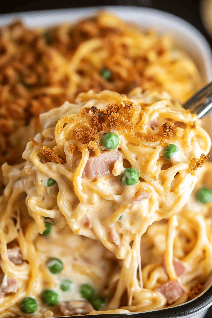 Easy Ham Tetrazzini Recipe Final Dish Presentation