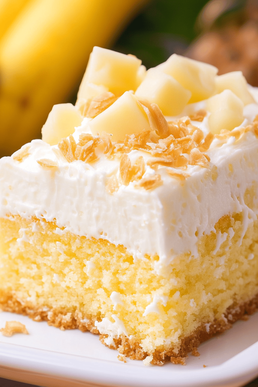 Easy Hawaiian Poke Cake Recipe Final Dish Presentation