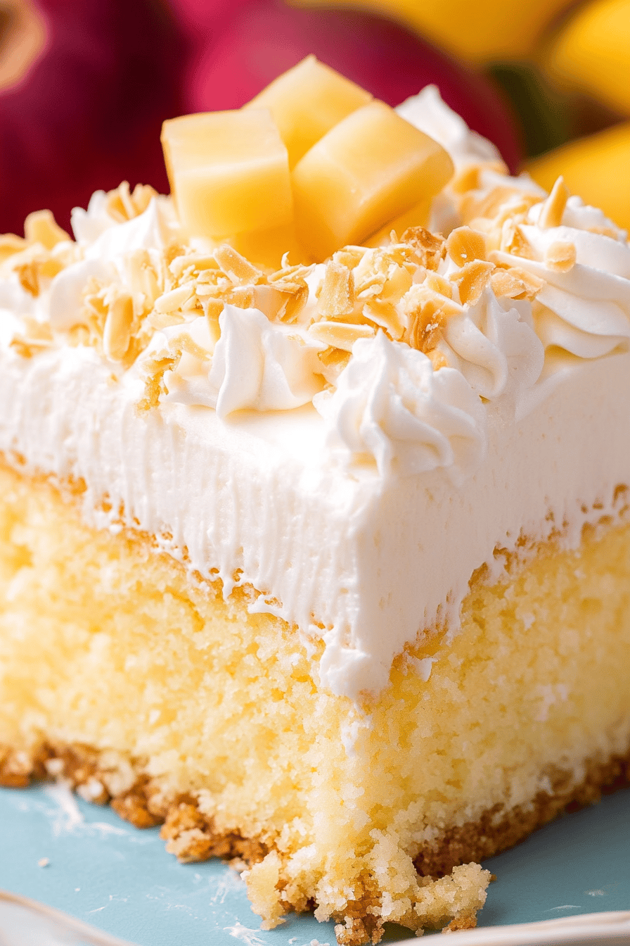 Easy Hawaiian Poke Cake Recipe Final Dish Presentation