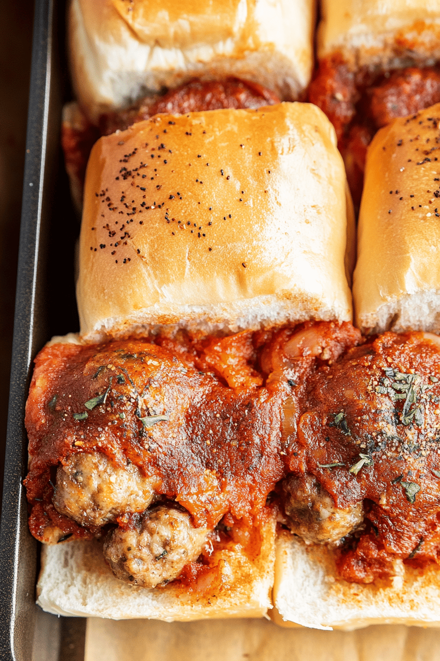 Easy Hawaiian Roll Meatball Sliders Final Dish Presentation