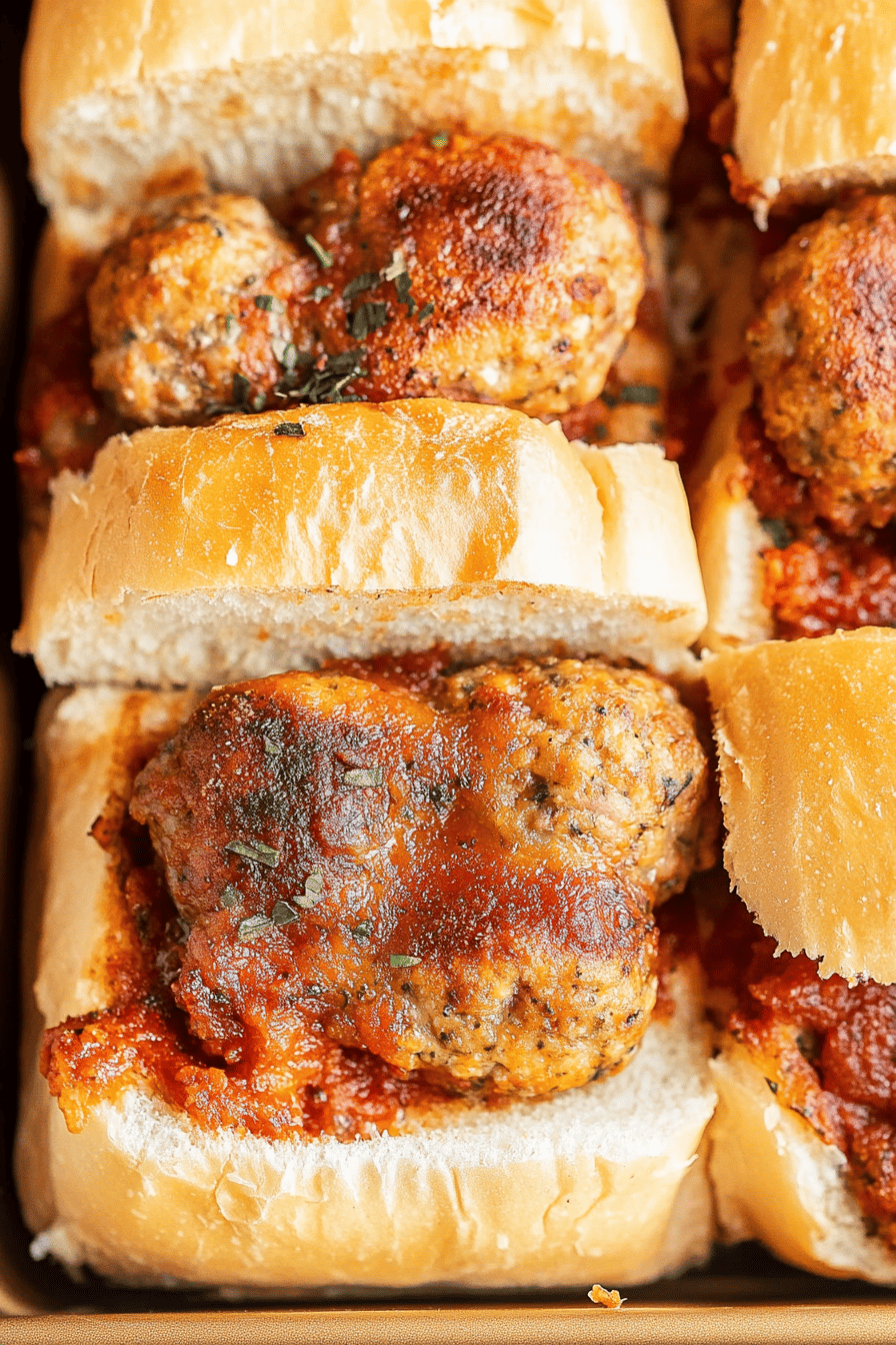 Easy Hawaiian Roll Meatball Sliders Final Dish Presentation