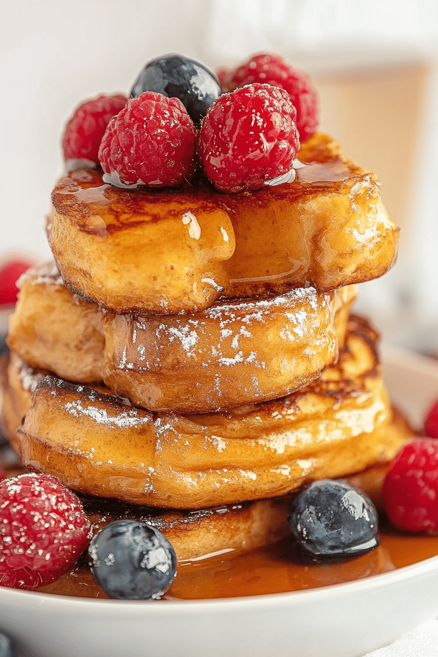 Easy Hawaiian Sweet Roll French Toast Recipe Final Dish Presentation