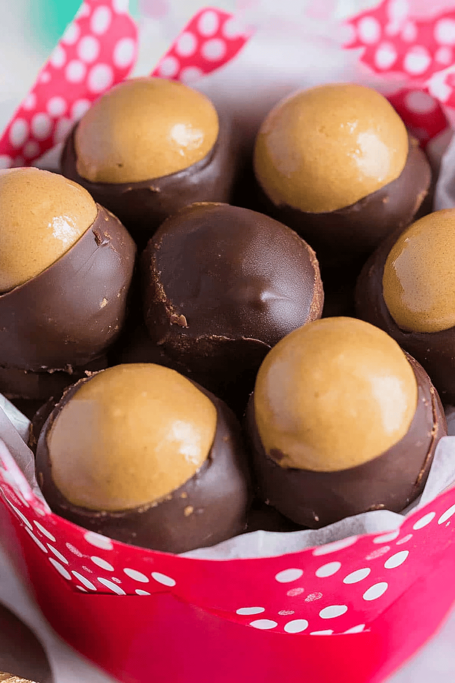 Easy Homemade Buckeyes Recipe Final Dish Presentation