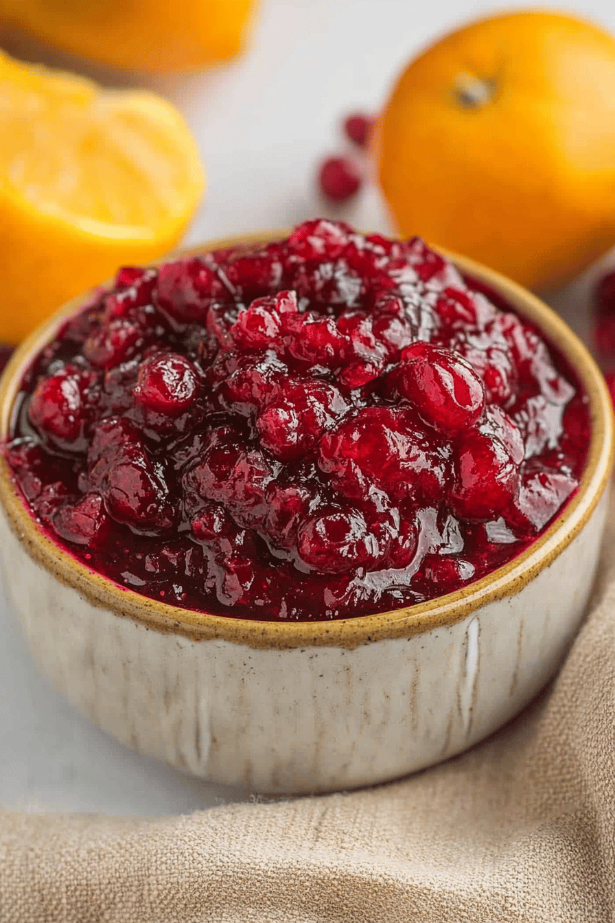 Easy Homemade Cranberry Sauce Final Dish Presentation