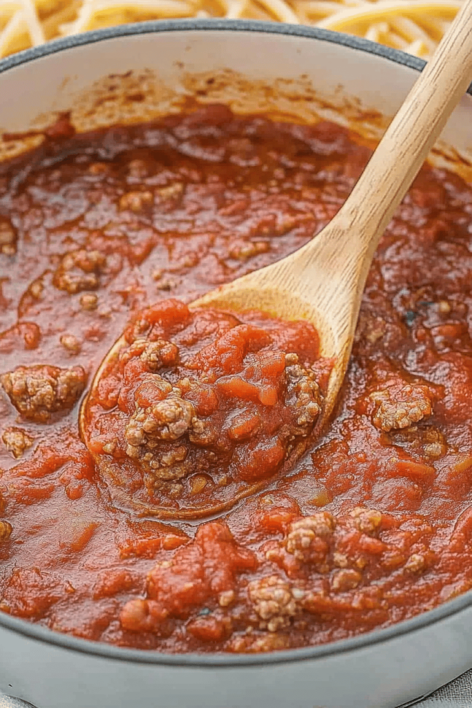 Easy Homemade Spaghetti Meat Sauce Recipe