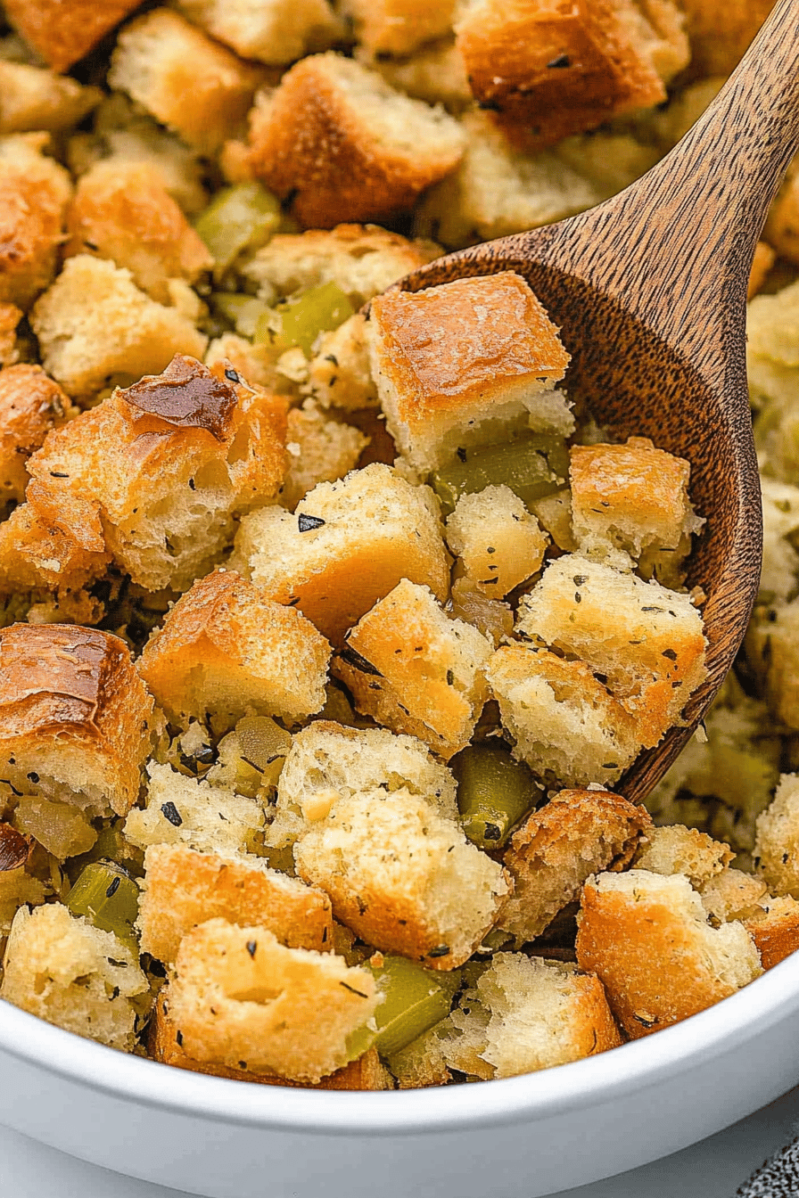 Easy Homemade Stove Top Stuffing Recipe Final Dish Presentation