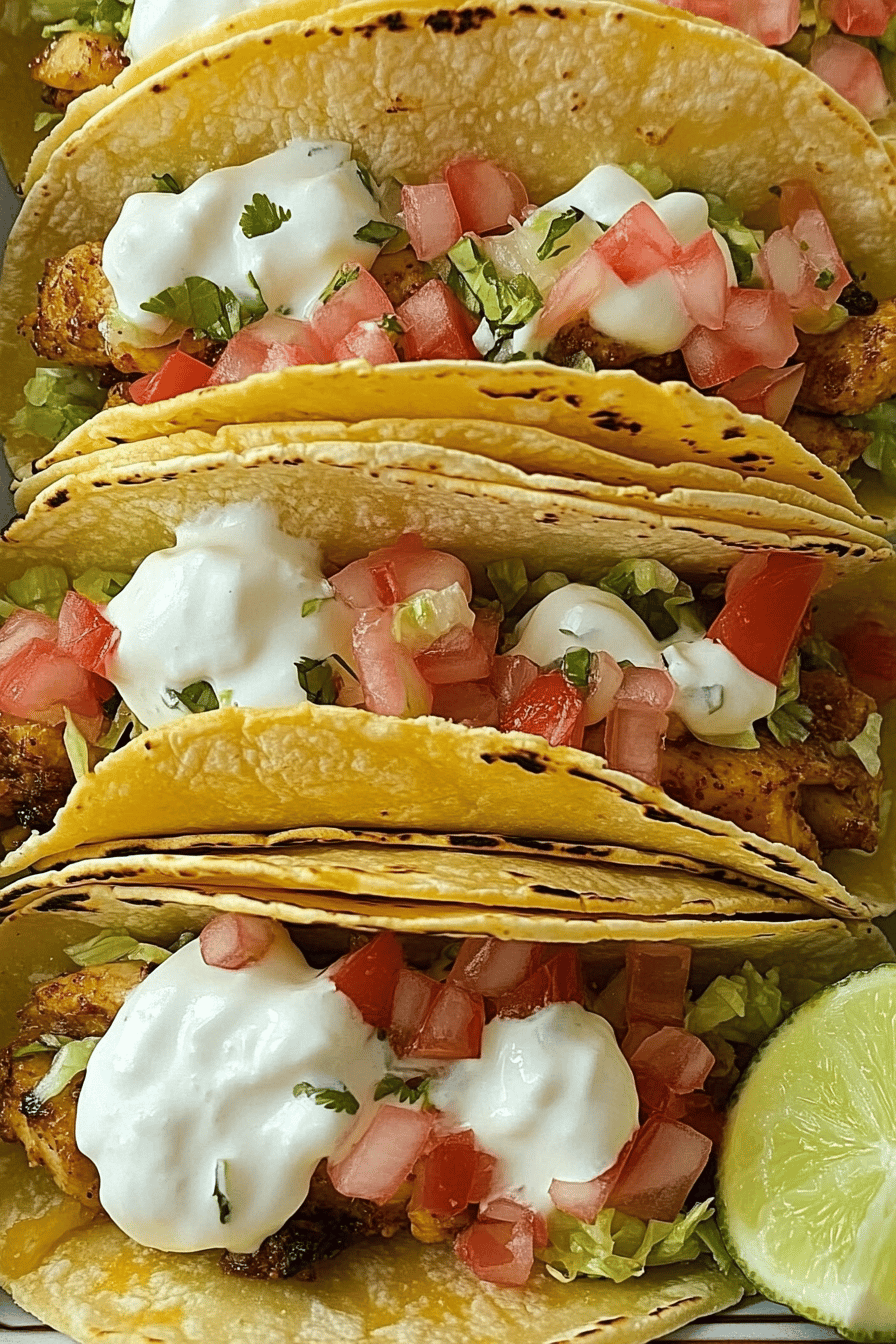 Easy Honey Lime Chicken Tacos Recipe Final Dish Presentation