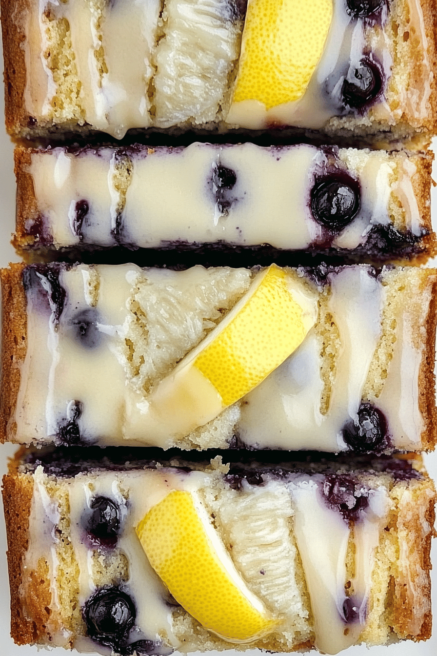 Easy Lemon Blueberry Banana Bread Final Dish Presentation
