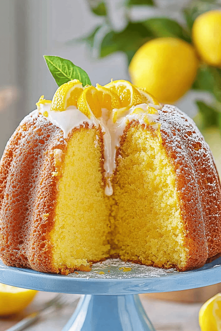 Easy Lemon Bundt Cake Recipe Final Dish Presentation