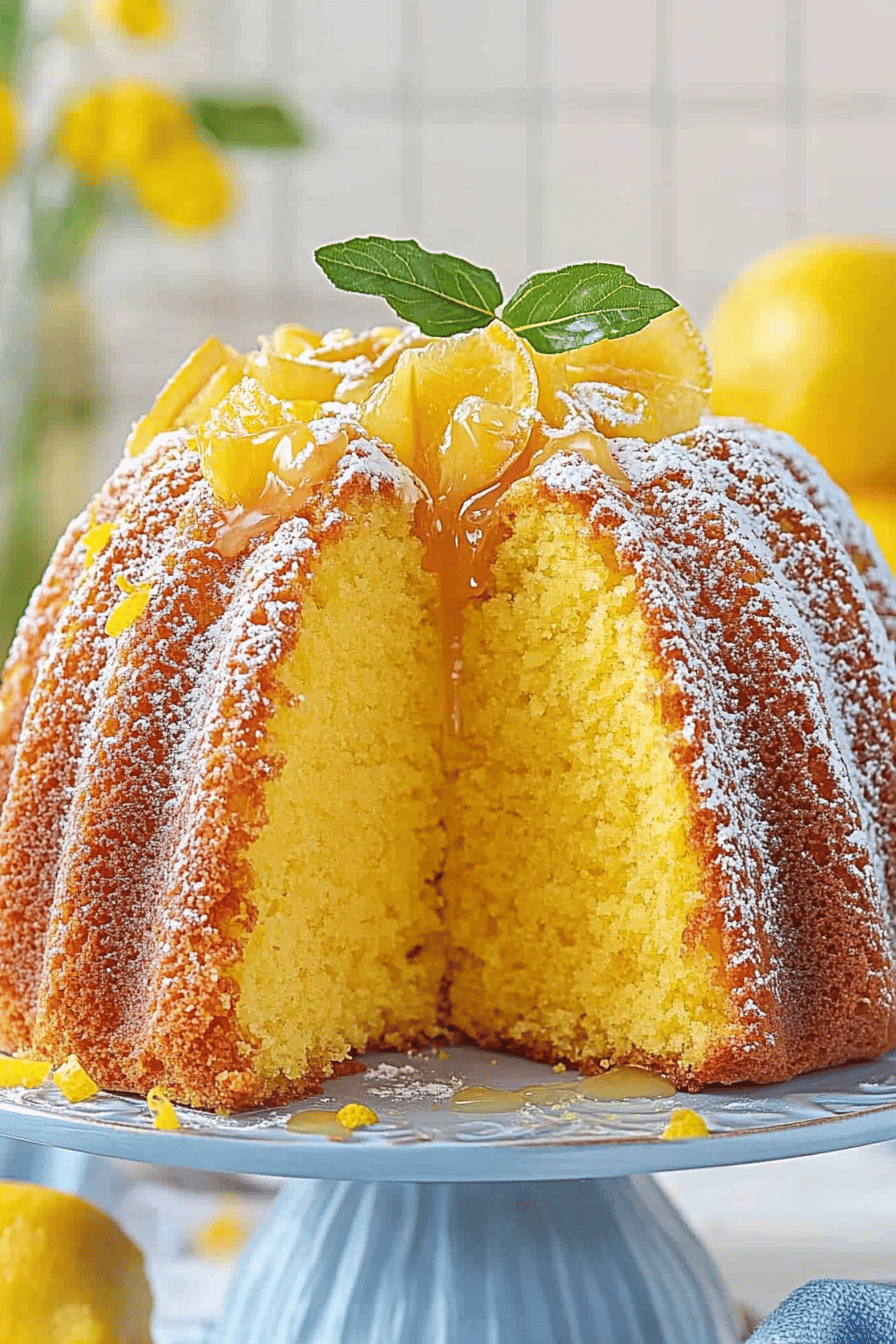 Easy Lemon Bundt Cake Recipe ingredients