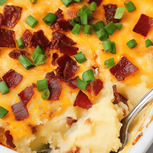 Easy Loaded Mashed Potato Casserole Recipe