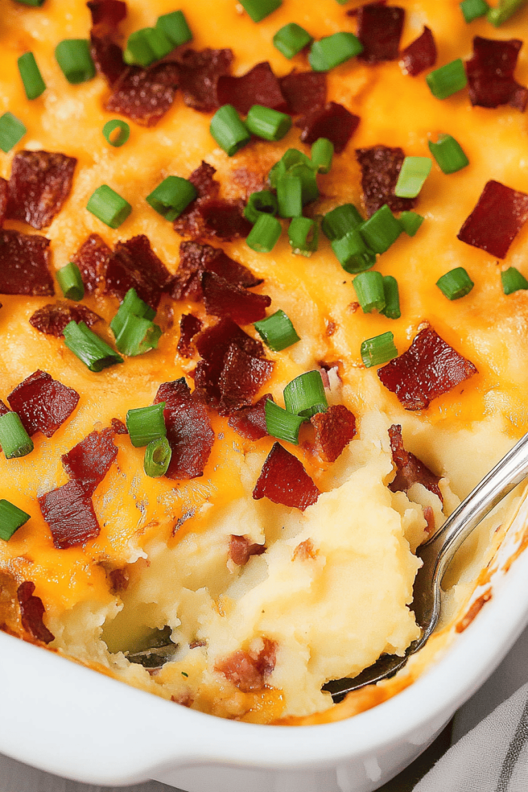 Easy Loaded Mashed Potato Casserole Recipe