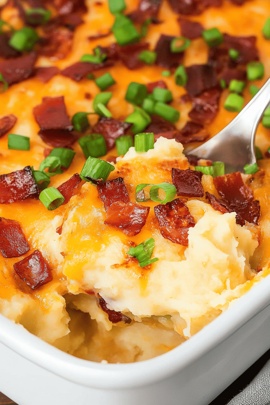 Easy Loaded Mashed Potato Casserole Recipe ingredients