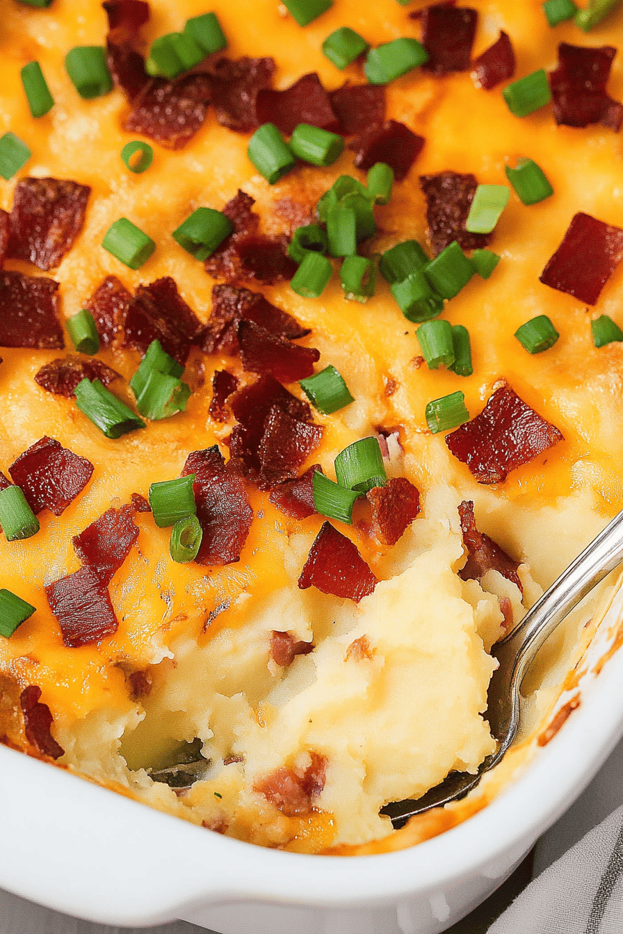 Easy Loaded Mashed Potato Casserole Recipe
