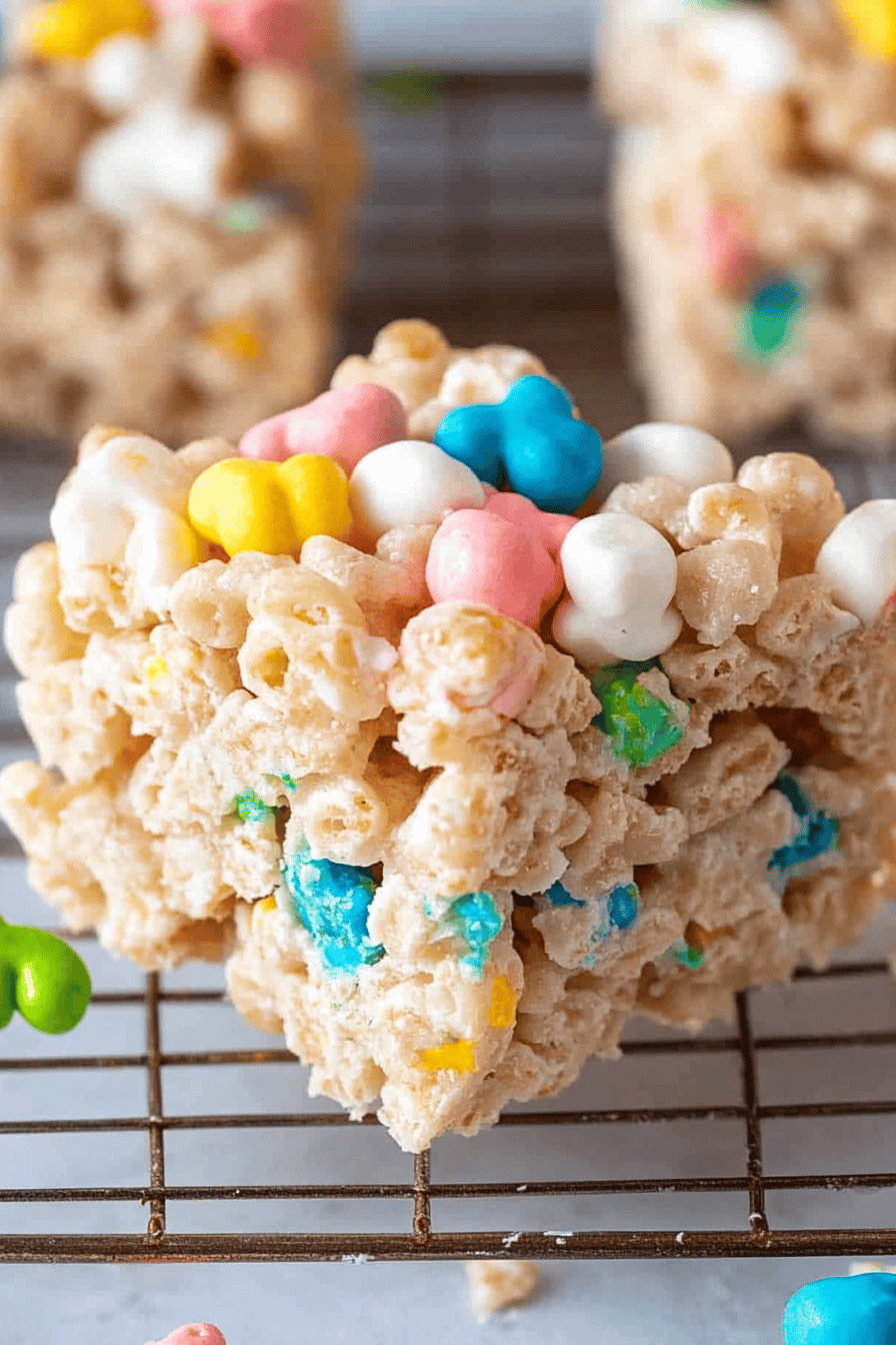 Easy Lucky Charm Rice Krispie Treats Recipe ingredients