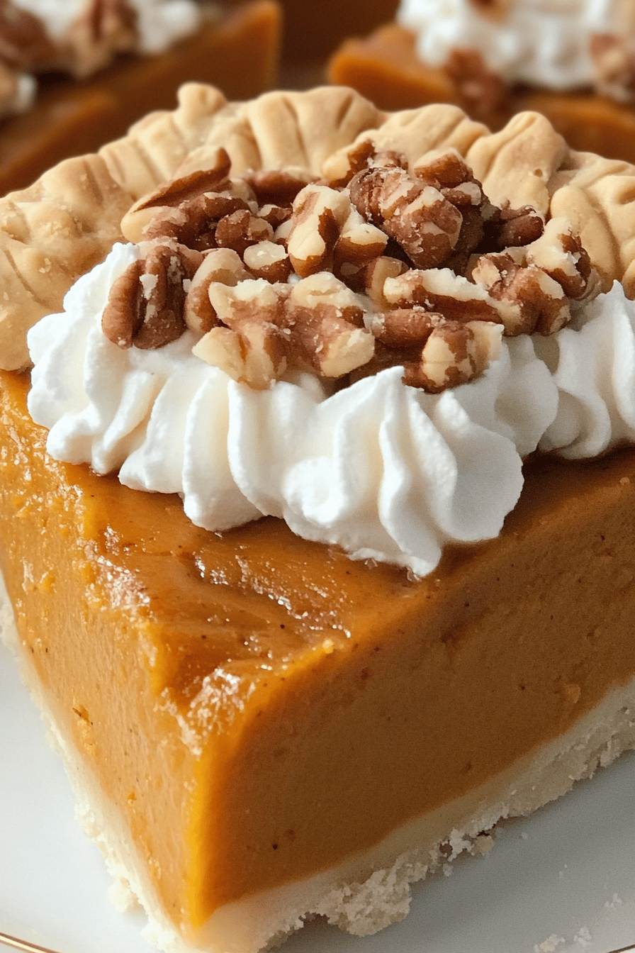 Easy Maple Pumpkin Pie Recipe Final Dish Presentation