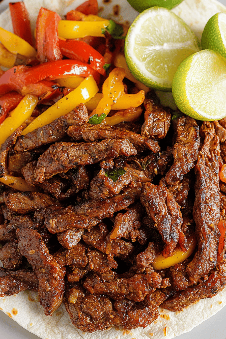 Easy Marinated Steak Fajitas Recipe Final Dish Presentation