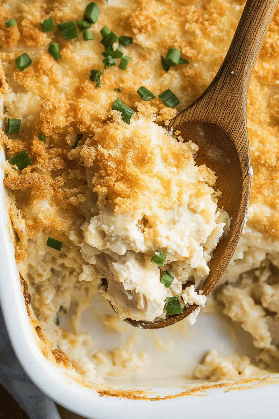 Easy Million-Dollar Chicken Casserole Recipe Final Dish Presentation
