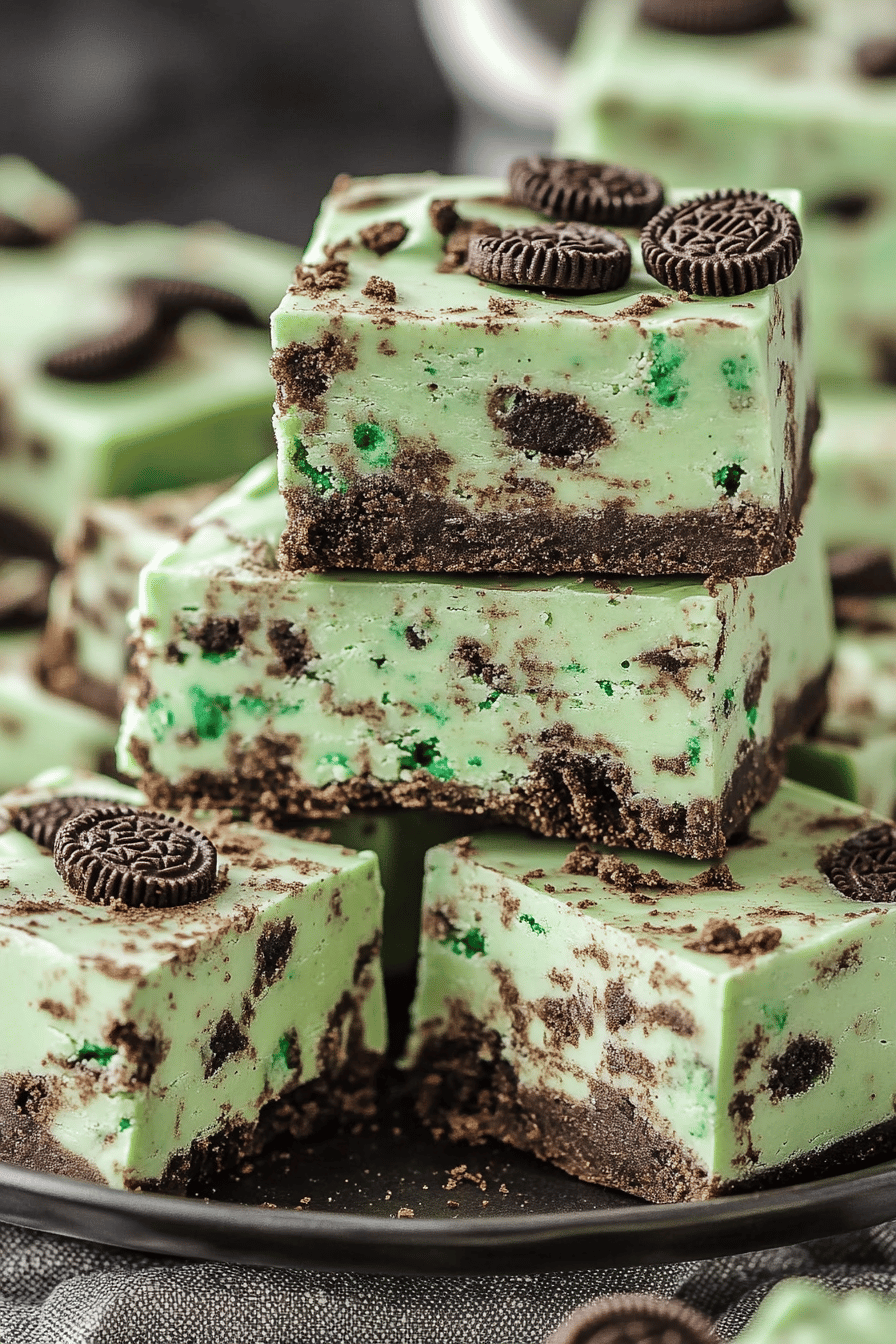 Easy Mint Oreo Fudge Recipe Final Dish Presentation