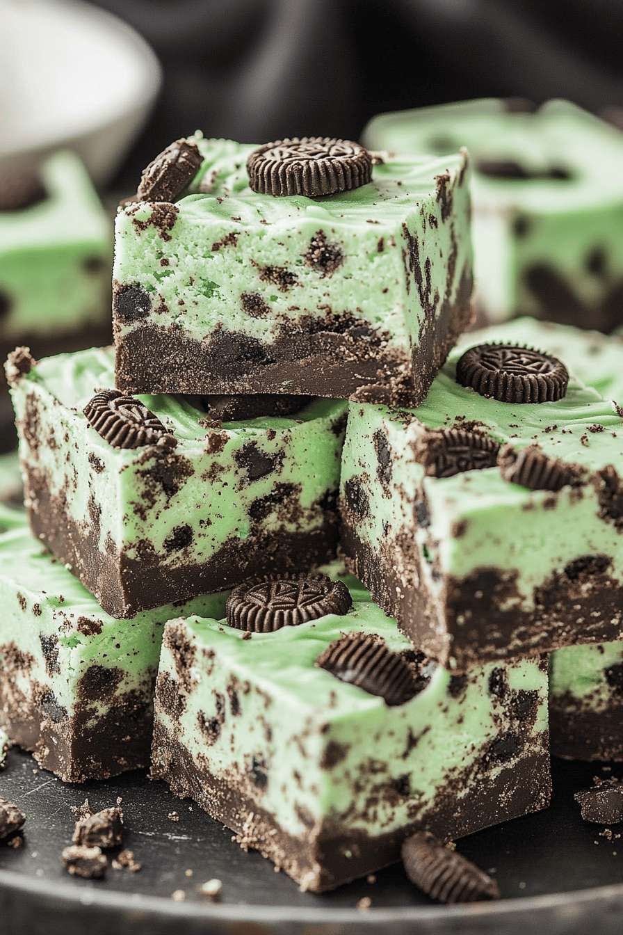 Easy Mint Oreo Fudge Recipe Final Dish Presentation