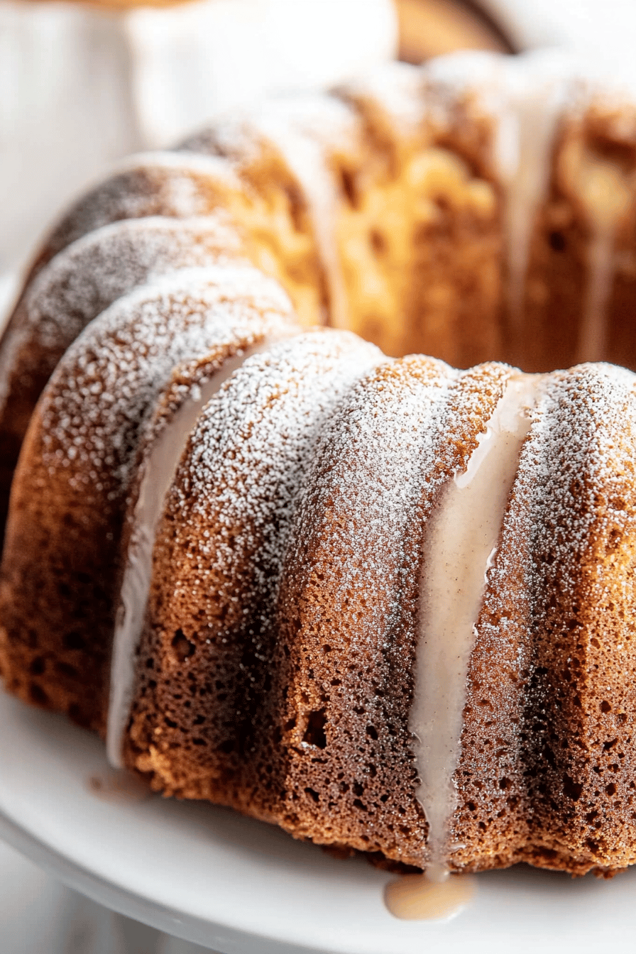 Easy Moist Cinnamon Swirl Bundt Cake Recipe Final Dish Presentation