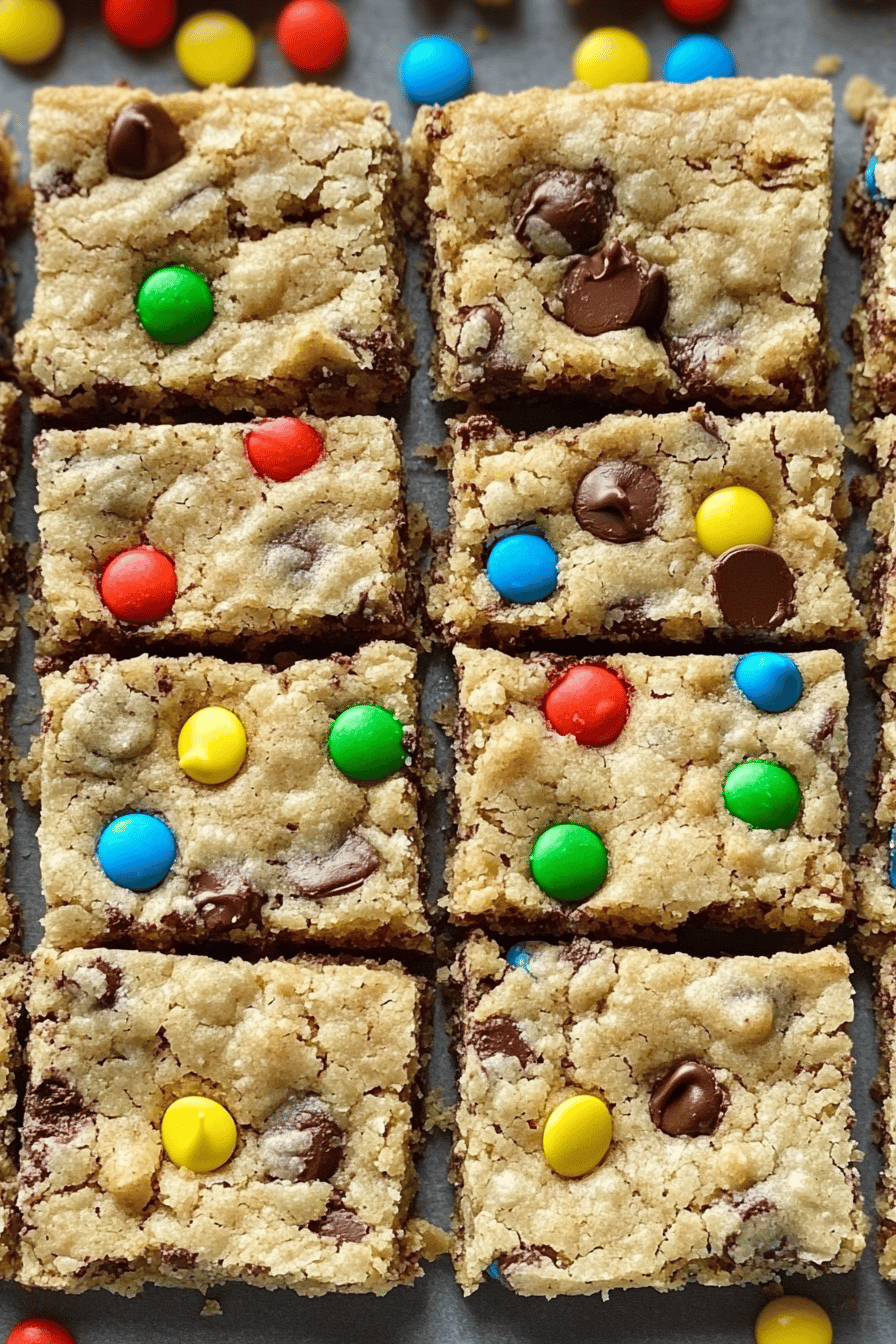 Easy Monster Cookie Bars Recipe