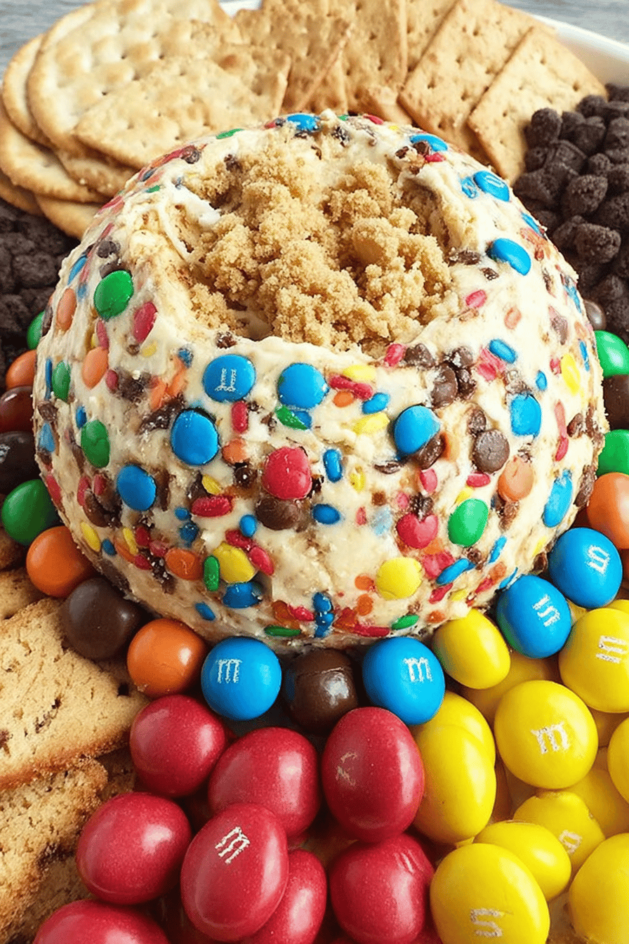 Easy Monster Cookie Dough Cheese Ball Dip ingredients