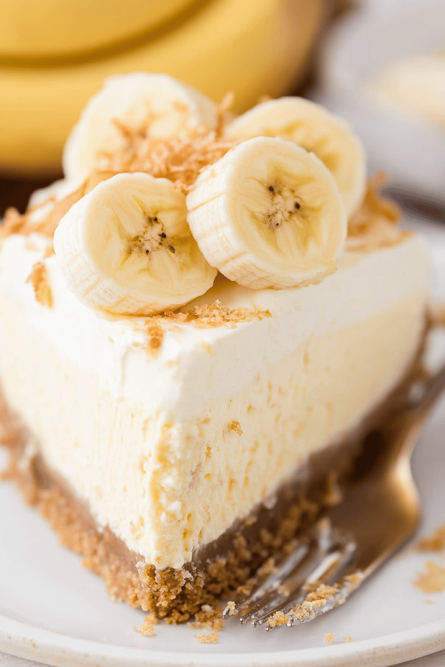 Easy No-Bake Banana Pudding Cheesecake Recipe Final Dish Presentation