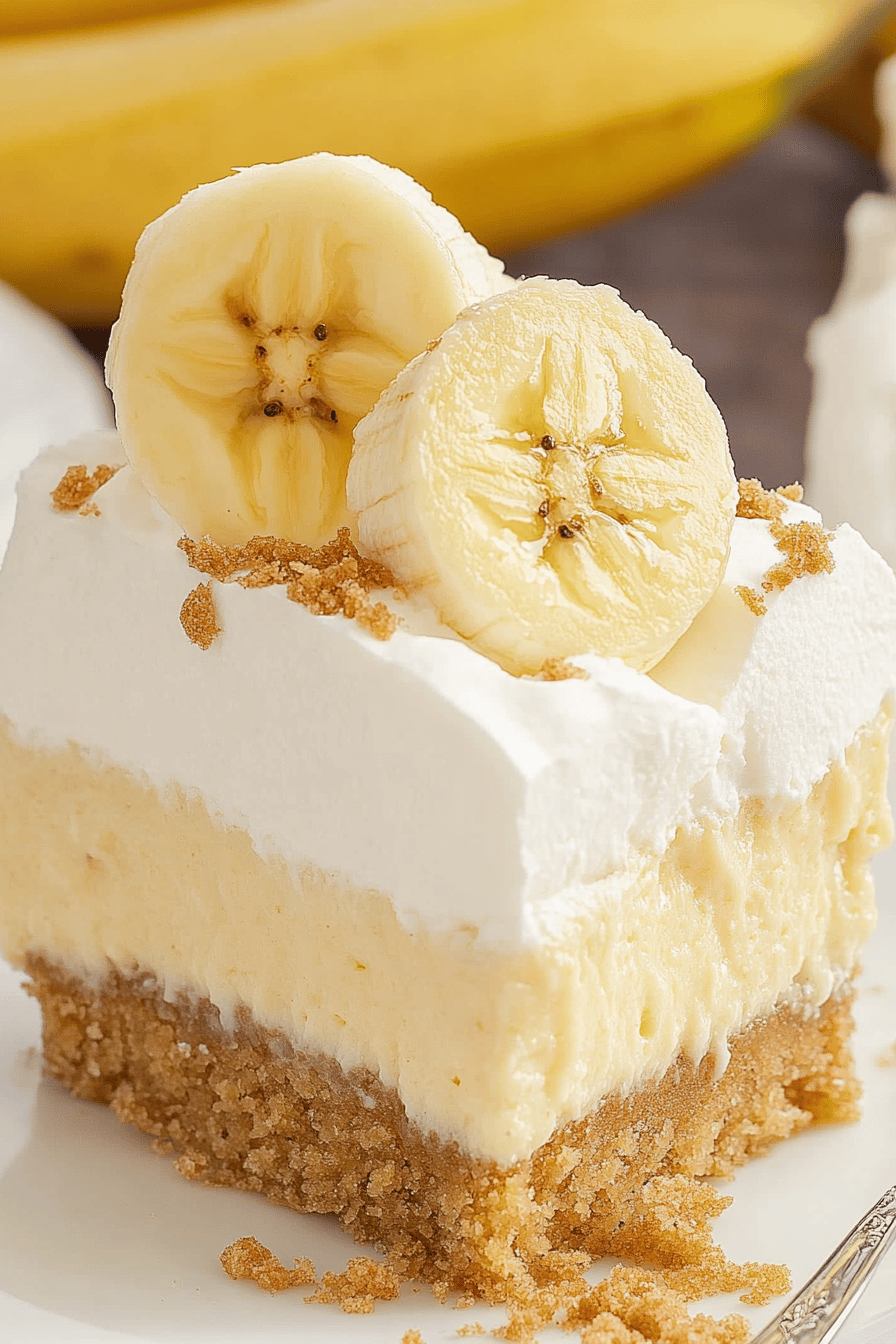Easy No-Bake Banana Pudding Lush Final Dish Presentation