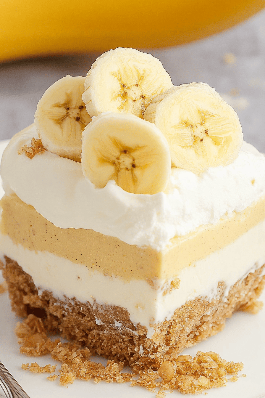 Easy No-Bake Banana Pudding Lush Final Dish Presentation