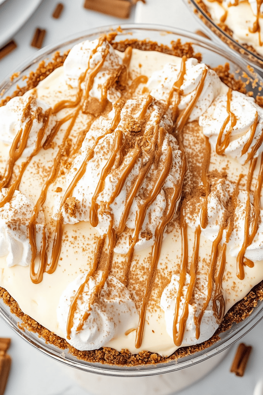 Easy No-Bake Biscoff Cream Pie Recipe Final Dish Presentation