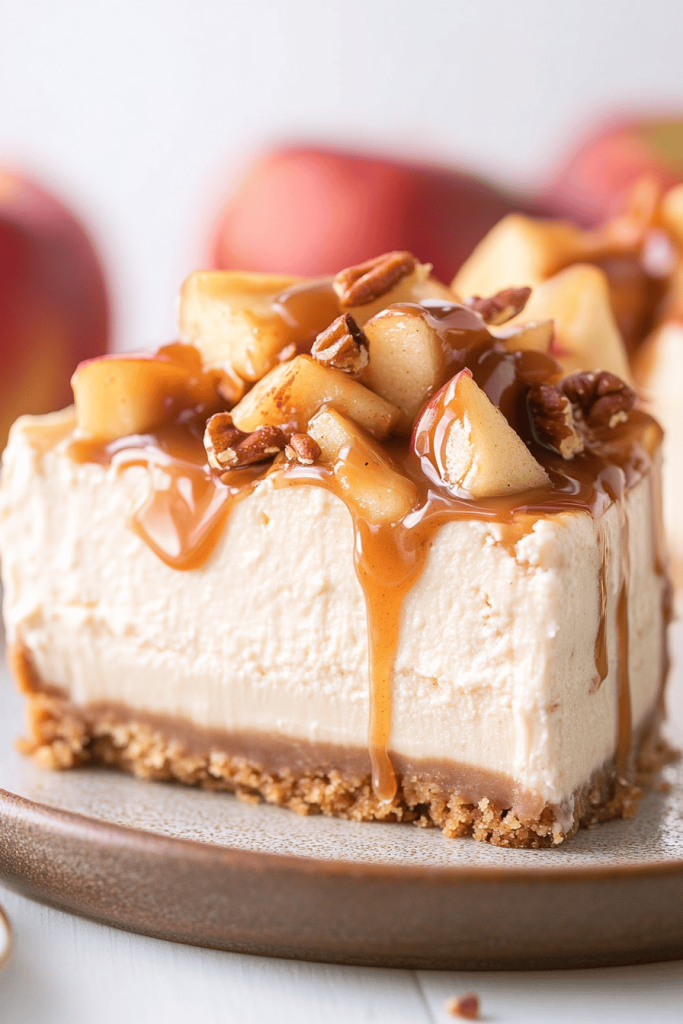 Easy No-Bake Caramel Apple Cheesecake Recipe