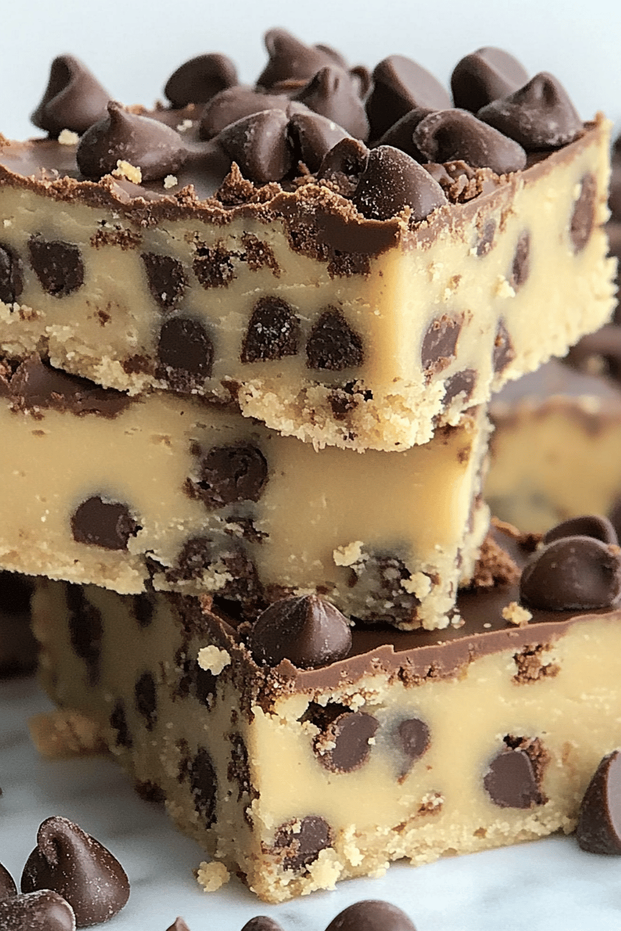 Easy No-Bake Cookie Dough Bars Final Dish Presentation